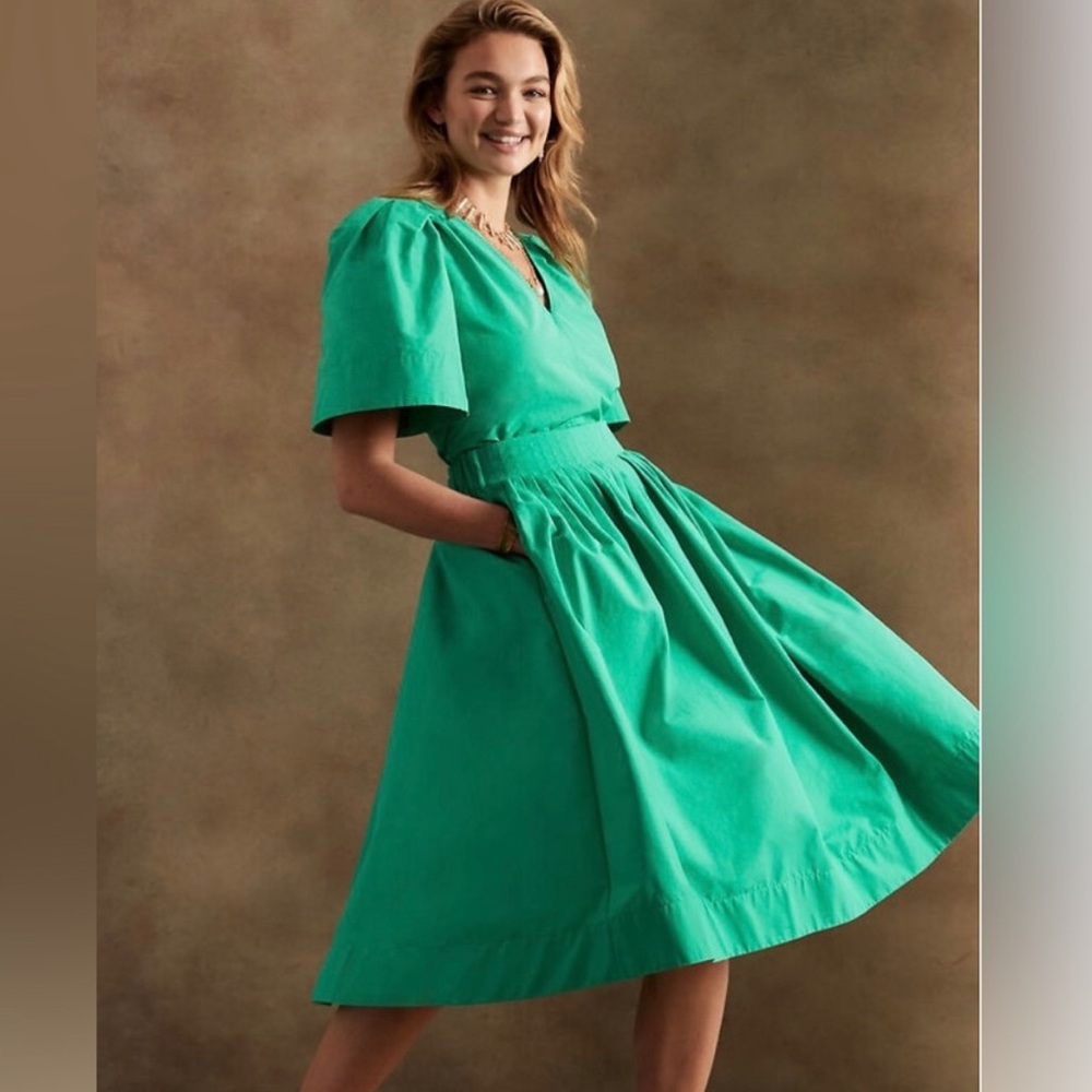 NWT Banana republic green midi skirt